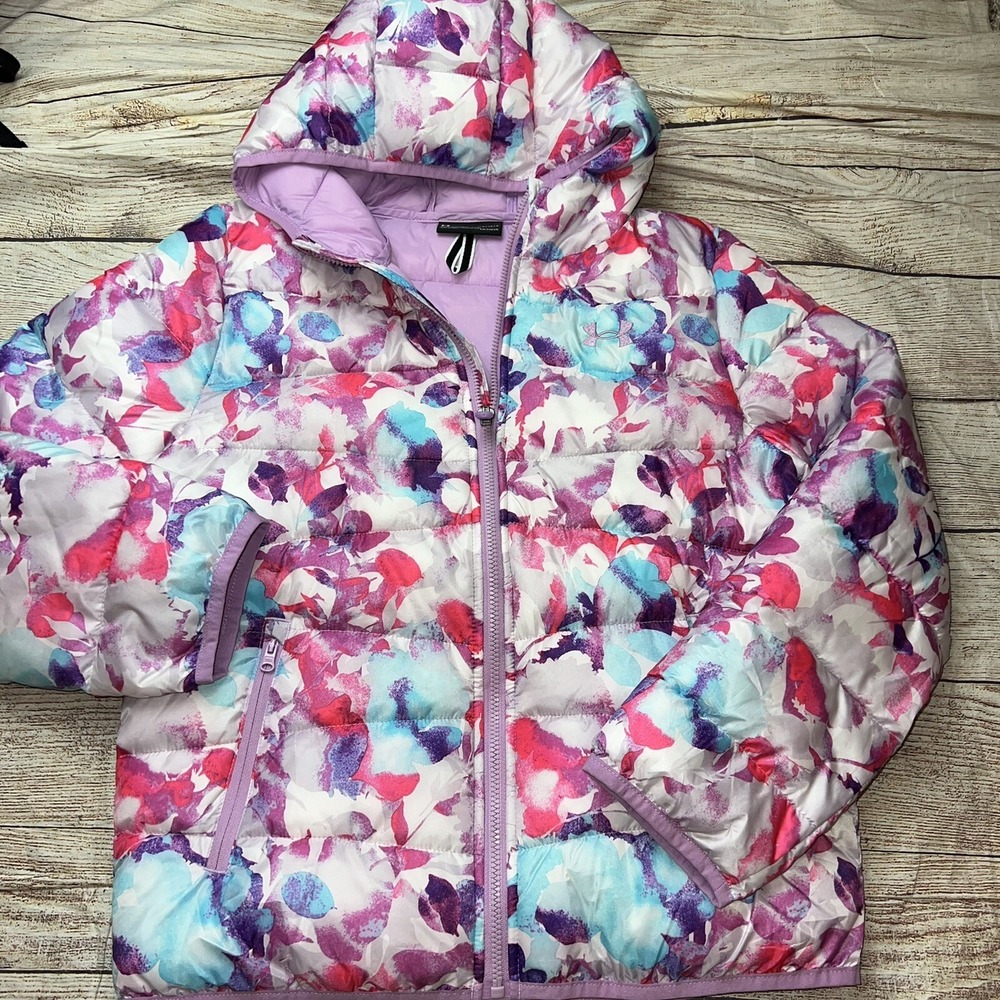 Under Armour Youth Large (14/16) Floral Multi Puffer Jacket NEW